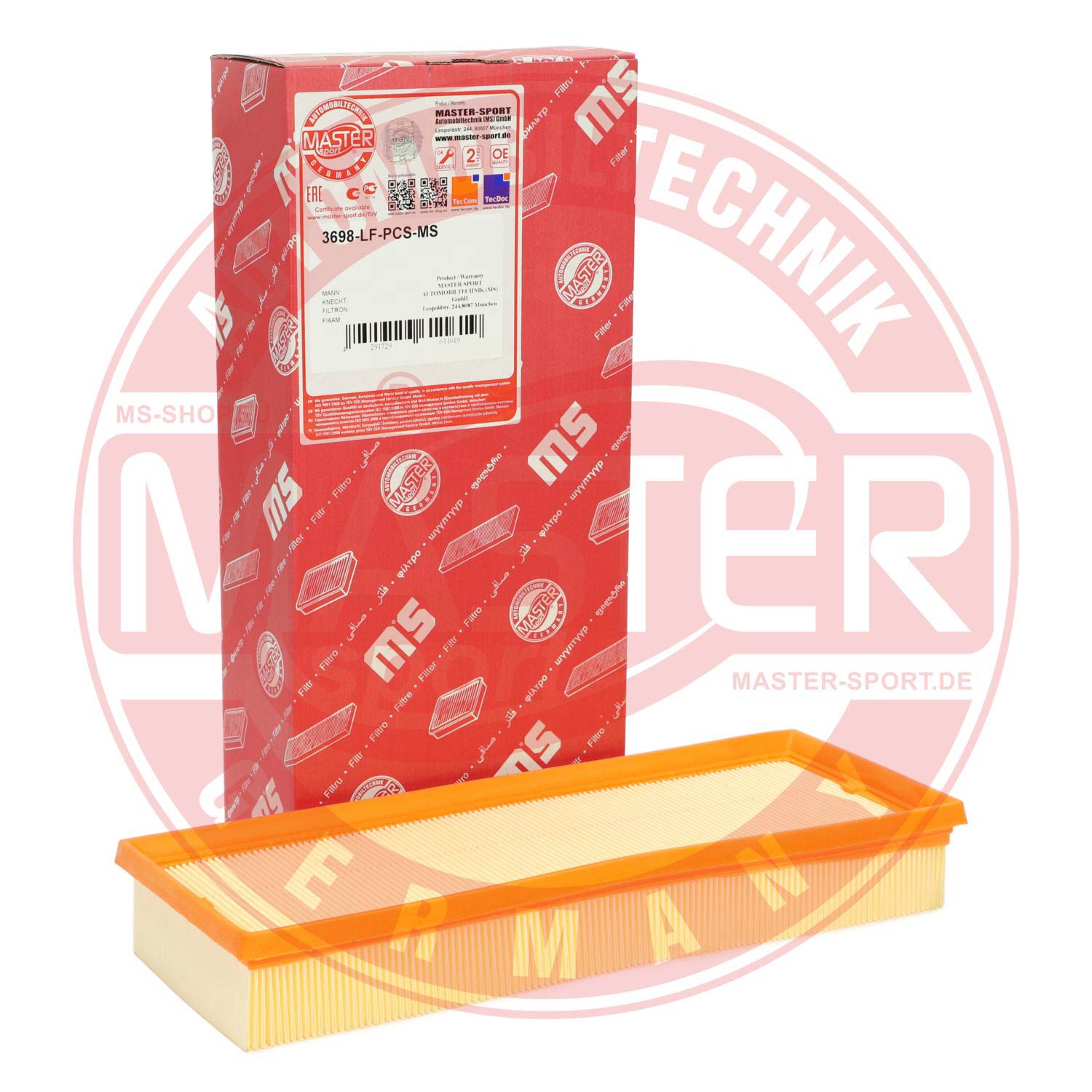 Filtru aer MASTERSPORT GERMANY 3698-LF-PCS-MS